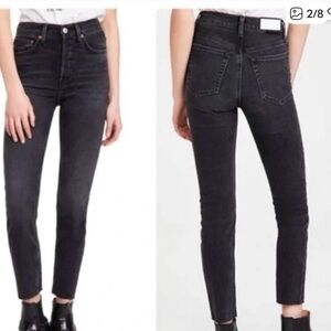 Re/Done 90’s high rise ankle crop in black